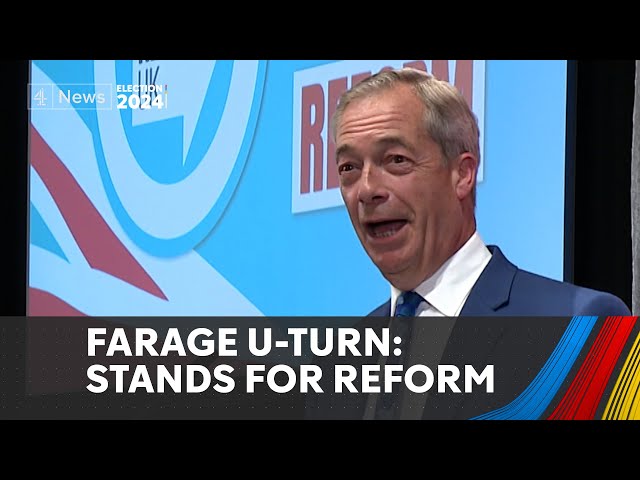 Nigel Farage takes Reform leadership and stands for election class=