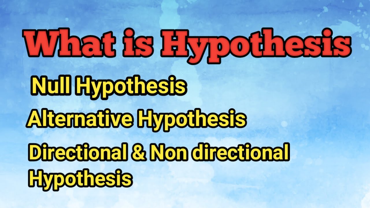 non directional alternative hypothesis example