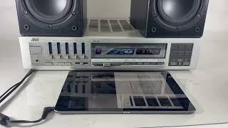 JVC R-K22 Quartz Lock Digital Stereo Receiver Silver AM/FM Tuner 2CH