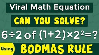 Can You Solve This Viral Math Equation by Using Bodmas Rule | Competitive Exams | Math Tricks