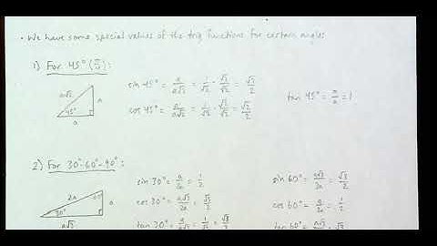 Precalculus - Right Triangle Trigonometry