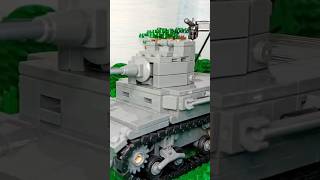 Lego WW2 Stopmotion Brickmania Stuart light tank in Battle against a German bunker #lego #wwii
