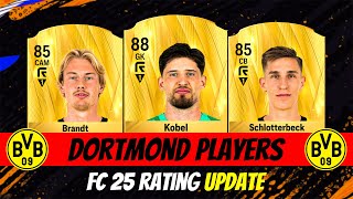 FC 25: Dortmund Player Ratings (EA FC 25)!🔥 ft. Kobel, Brandt, Schlotterbeck  . . .