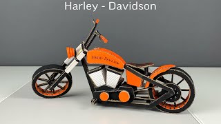 How to make Harley Davidson from cardboard very simple