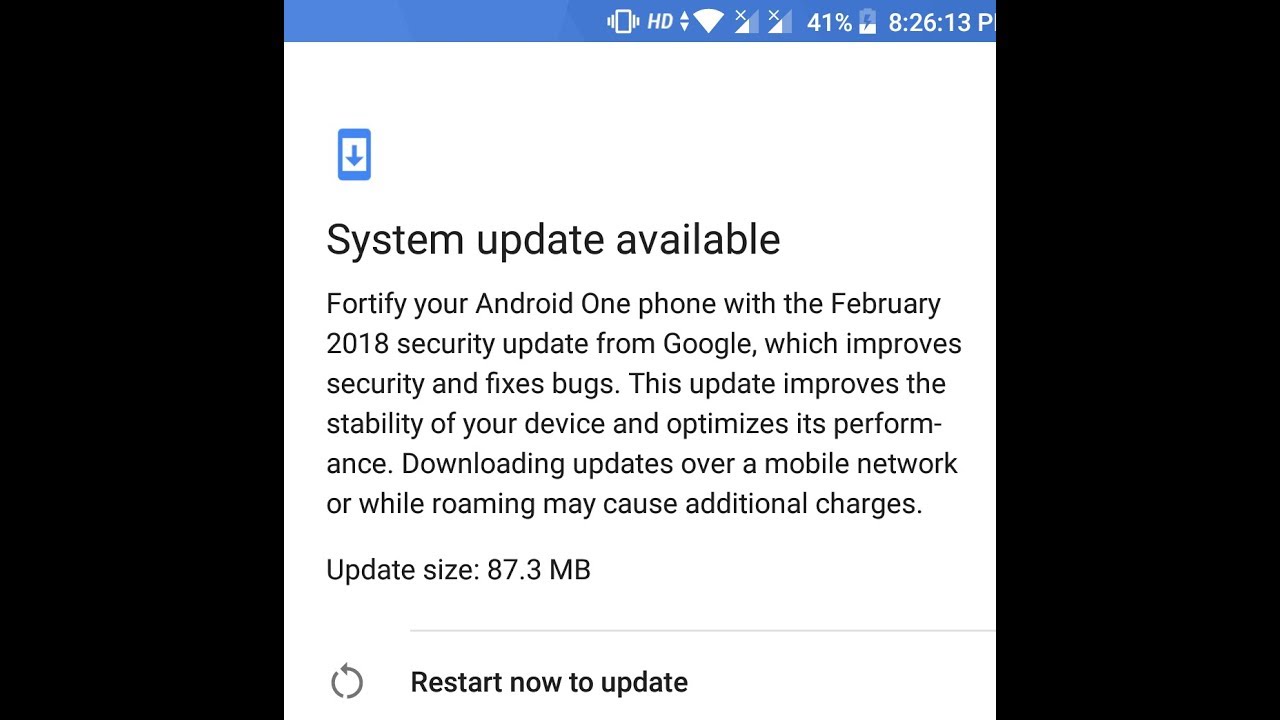 MI A1 FEBRUARY SECURITY PATCH UPDATE