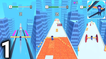 Roof Rails Gameplay / Walkthrough Part 1 | Levels 1-10 | (IOS & Android Game)