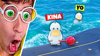 Batalla de Animales en el Mar 🌊🥊!! (Dúo de Patos 😂) - Party Animals #3 TEKENDO