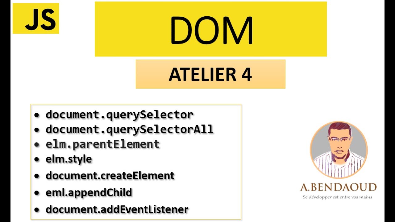Atelier 4 java Script - YouTube