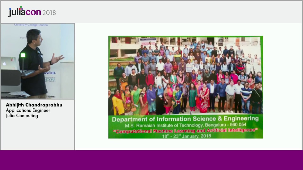 500K: Providing Training to 500K Individuals Across India in AI | Abhijith C | JuliaCon 2018