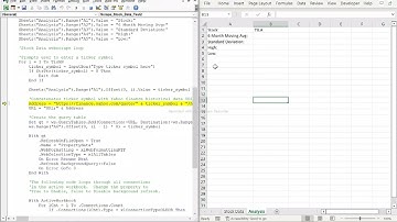 Web scraping stock data using VBA QueryTables (OIM297s Final Project)