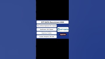NTT DATA Hiring 2025 | Associate Software Applications Engineer Bangalore #NTTDATA #ITJobs