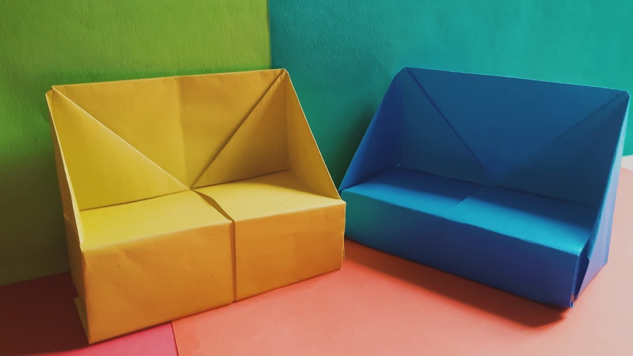how to make sofa || origami sofa tutorial || easy paper sofa for beginners || easy origami tutorial