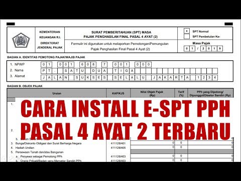 cara install espt pph pasal 4 ayat 2 terbaru