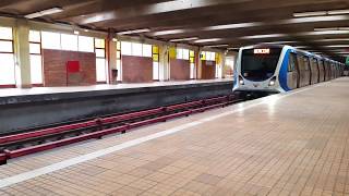 [FHD]Bucharest Metro-CAF trains at Berceni and Piața Unirii 2 stations on M2 line