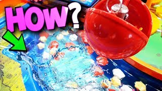 CLAW MACHINE FILLED WITH WATER?!?