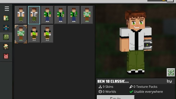 Ben 10 Naljian  Minecraft skins, Minecraft, Ben 10