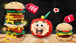 100x vs 1x BURGER Food Challenge...