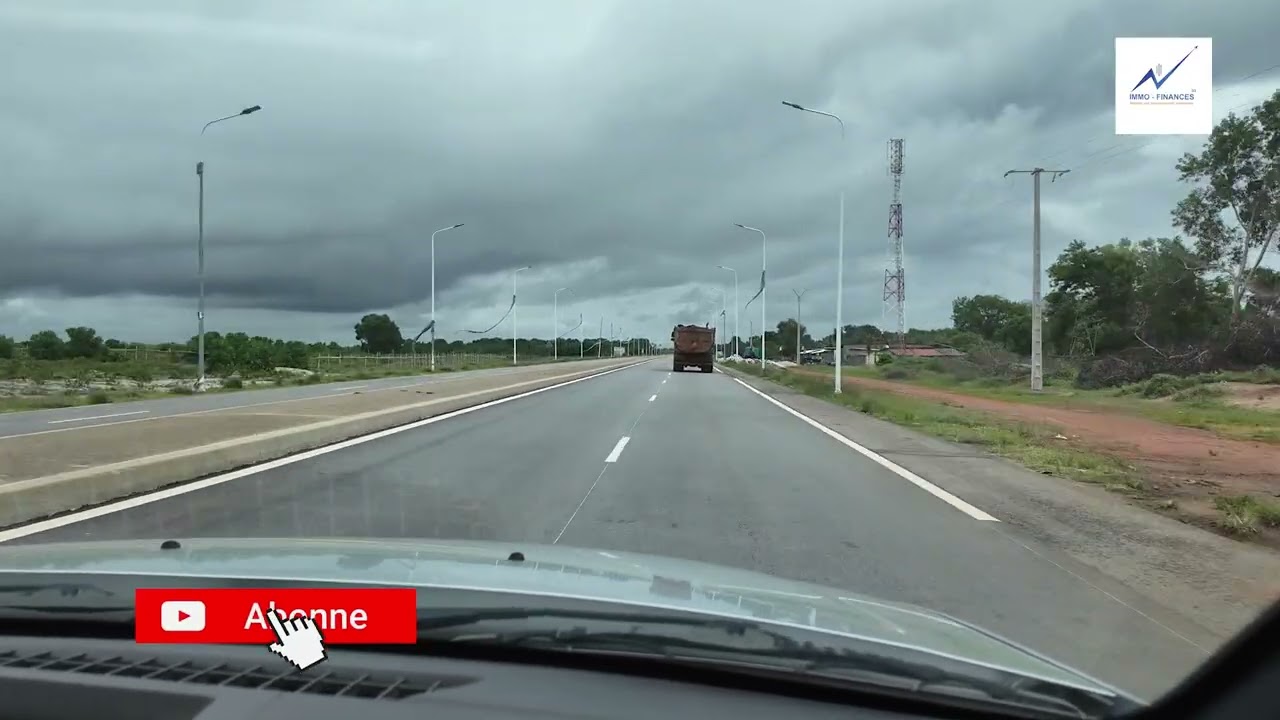 Balade sur la nouvelle autoroute d’Assinie ainsi que le Prix des terrains dans cette zone de Mohamé
