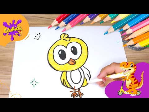 Como desenhar um pintinho amarelinho