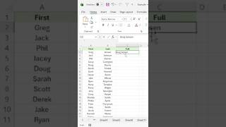 Combine First Last Names Quickly In Excel