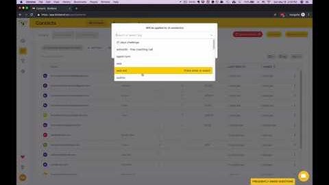 Tagging via the Contacts page