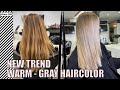 Warm Gray Blond Haircolor-Technik