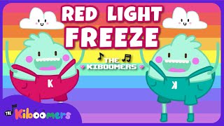 Red Light Freeze Dance - THE KIBOOMERS Preschool Songs - Brain Break Resimi