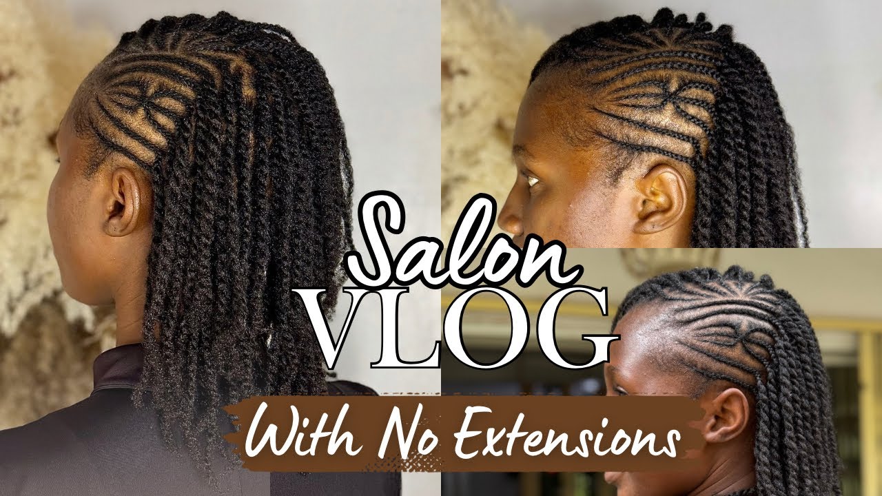 Cornrows Without Extensions SIMPE WORK FRIENDLY NATURAL HAIRSTYLE FOR BLACK WOMEN | LOOSE TWISTS ...