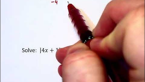 1.6 - Absolute Value Equations