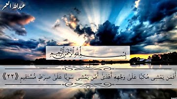 أواخر سورة الملك |عبدالله العمر| 🌹 أَفَمَن یَمۡشِی مُكِبًّا عَلَىٰ وَجۡهِهِۦۤ أَهۡدَىٰۤ🌹