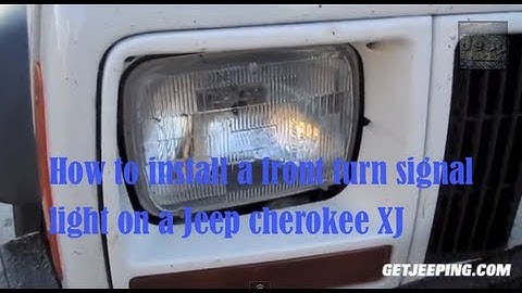 How To: install a front turn signal light on a 1997 - 2001 Jeep cherokee XJ - GetJeeping