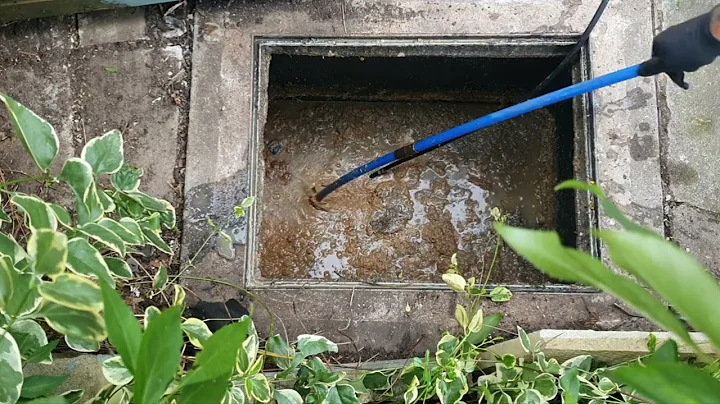 Unblocking a drain blocked manhole. #sewage #blockeddrains #drainunblocking