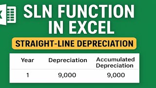 How to Use SLN Function in Excel | Calculate Depreciation in Excel Using SLN Function | @FamiHow 