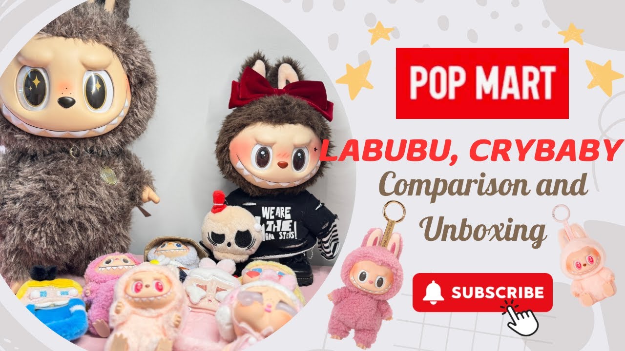 POPMART Labubu Crybaby COLA Comparison & Unboxing - YouTube