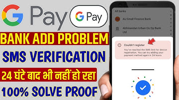 Google pay bank add sms verification couldn