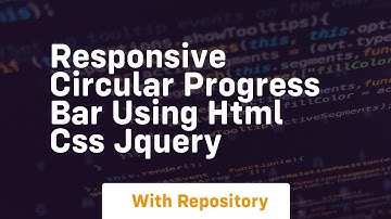 Responsive circular progress bar using html css jquery