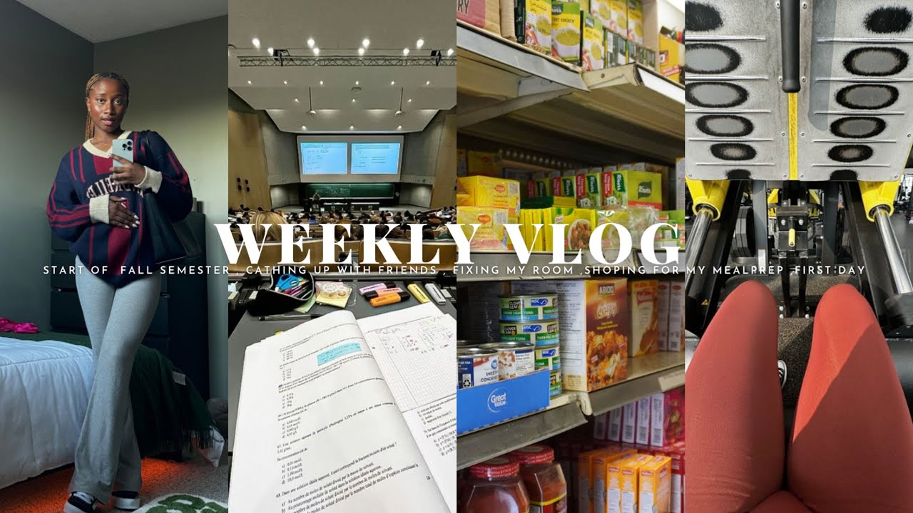 WEEKLY VLOGI fall semester prep, catching up after summer , room revamp , meal prep ,sophomore year