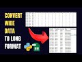 How to Convert Wide Data to Long Format using Pandas Melt in Excel | Python