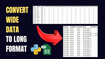 How to Convert Wide Data to Long Format using Pandas Melt in Excel | Python