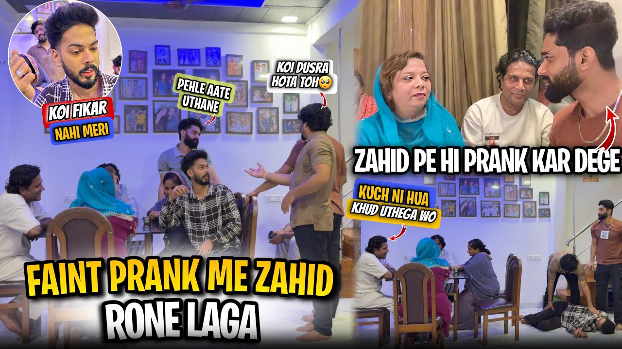 Faint Prank On Mom & Dad😱Zahid rone laga | Kisi ko Zahid Ki Fikar Nahi | AALTU FALTU |