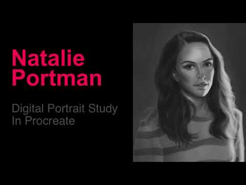 Natalie Portman – Digital Portrait Study in Procreate