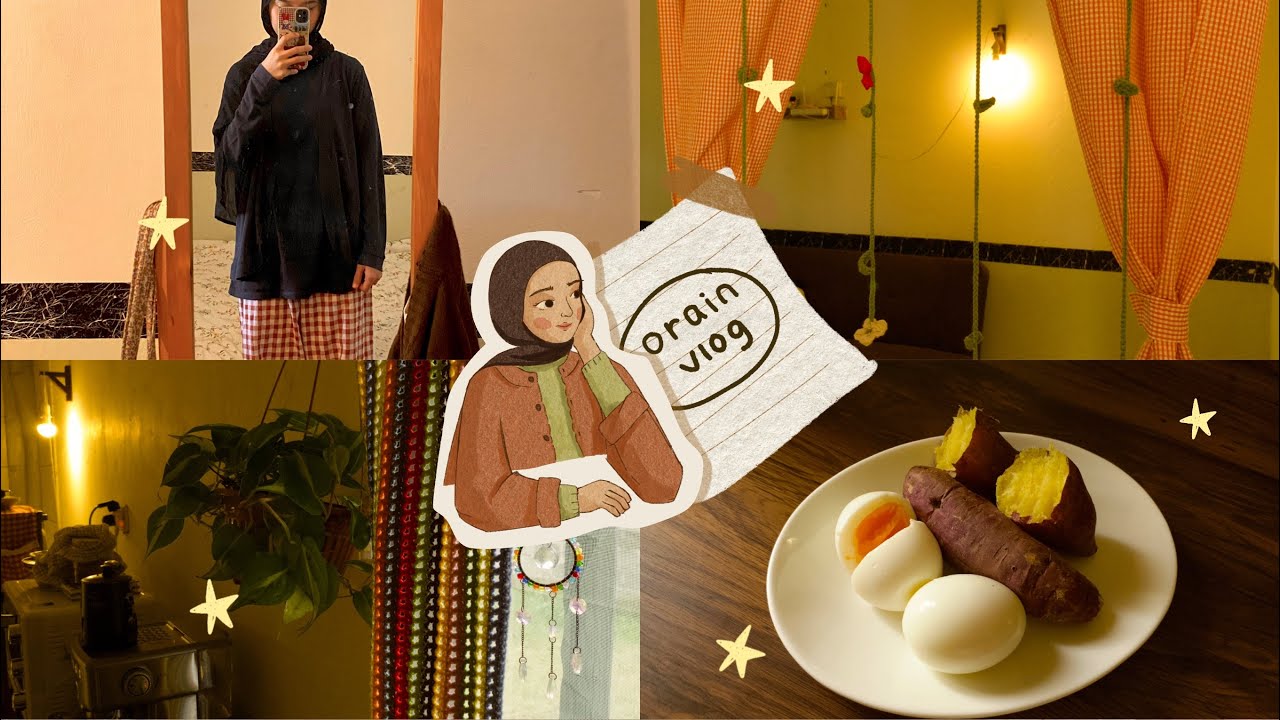 orain vlog | new plant, sewing curtains, flower curtains, and sweet potato