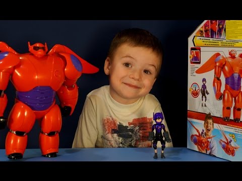 Город Героев - игрушки из мультика. Летающий Бэймакс и Хиро. Big Hero 6 Deluxe flying Baymax Кокатуб