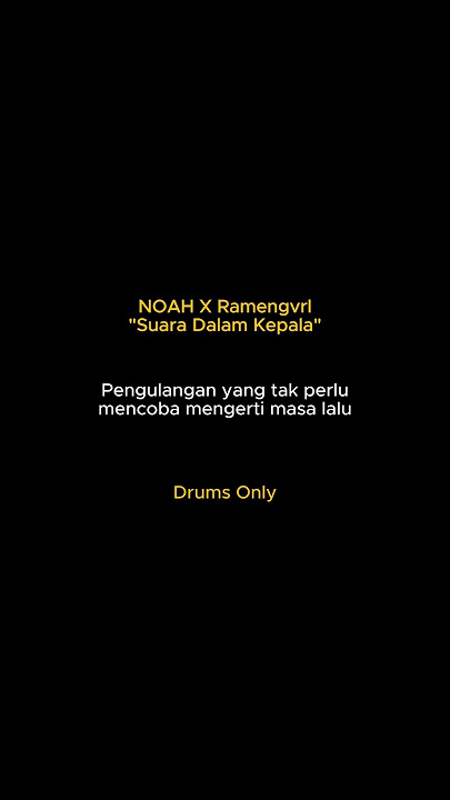 NOAH - Suara Dalam Kepala #3 #drums #drumsonly #drumcover #music #pop #peterpan #noah #ramengvrl