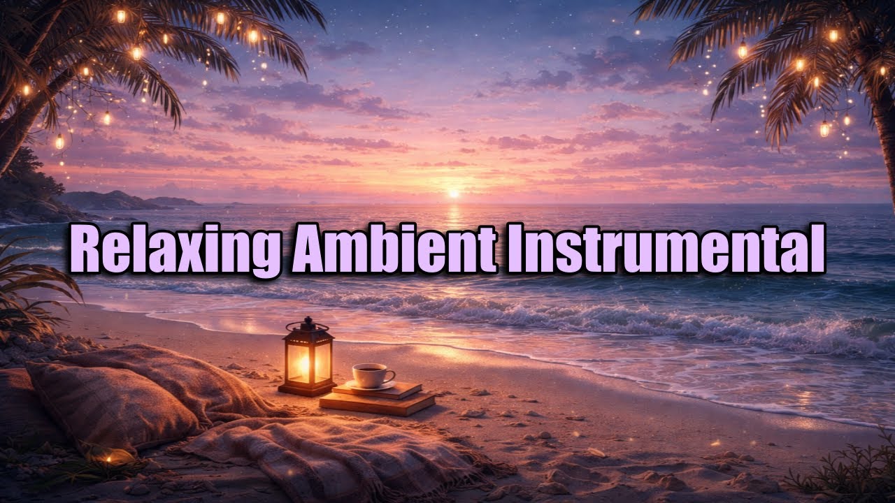 Relaxing Ambient Instrumental 🌅 Calm Beach Sunset | Peaceful Background Music