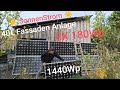 Gebrauchte 5€ Module mit 1,44 Kwp PV Montage an die Fassade der Hütte 😎👍