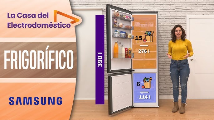 Frigorífico combi  Samsung Smart RB38C605DS9/EF, No Frost, 203 cm, 390l,  All Around Cooling, WiFi, Inox