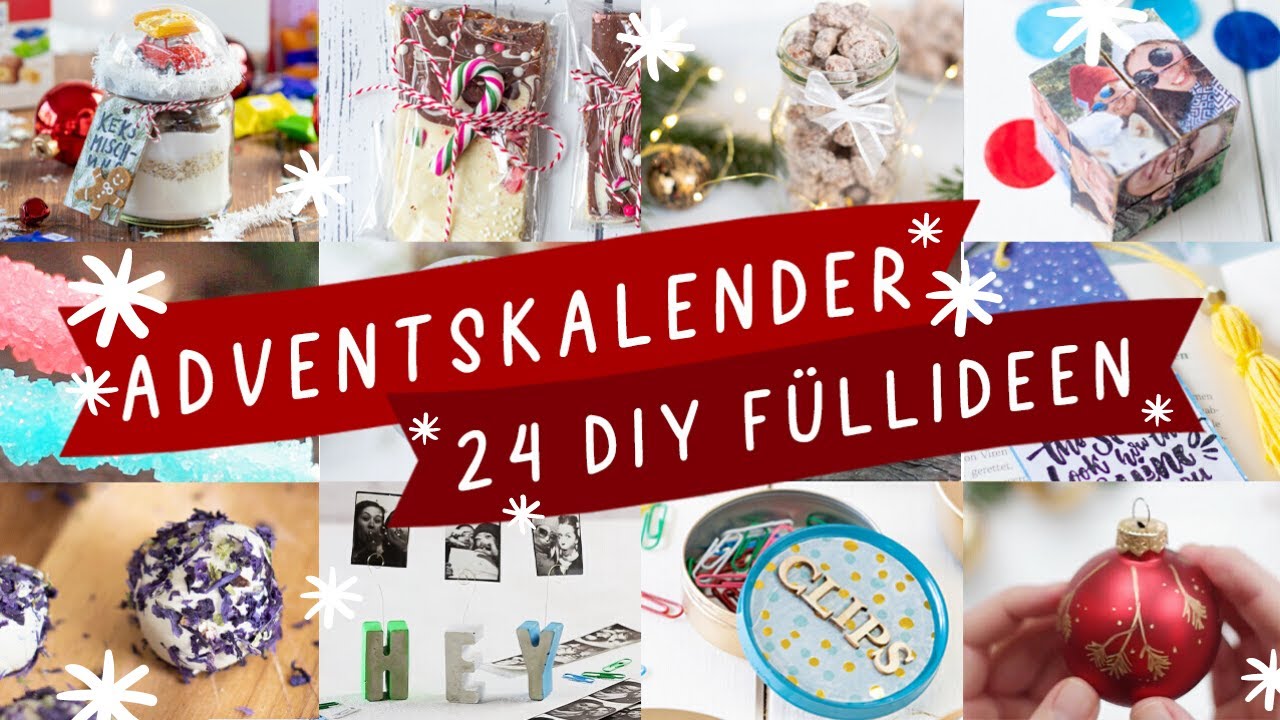 ADVENTSKALENDER befüllen | 24 Ideen, den Adventskalender mit DIY Geschenken  selber machen - YouTube