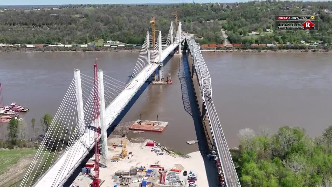 DRONE12: Chester Bridge construction progress - YouTube