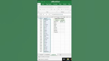 Tips Excel  - COUNTIF Juara Piala Dunia #shorts